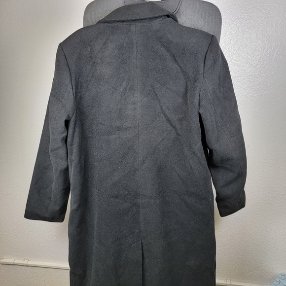 Future Collective Black Notched Lapel Double Breasted Coat Size S - Picture 4 of 5